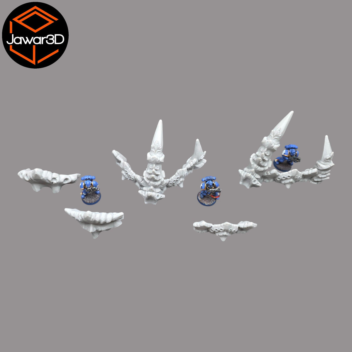 Hive Barrier Set - 28mm Wargaming Scatter Terrain Scenery Tabletop Jawar3d