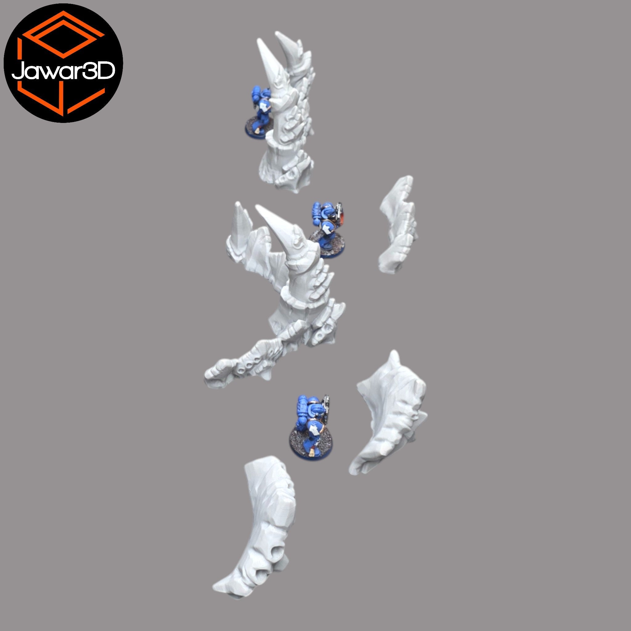 Hive Barrier Set - 28mm Wargaming Scatter Terrain Scenery Tabletop Jawar3d