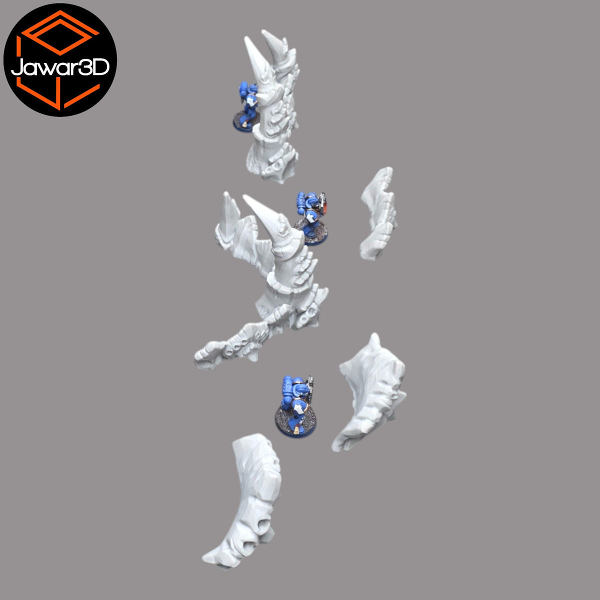 Hive Barrier Set - 28mm Wargaming Scatter Terrain Scenery Tabletop Jawar3d