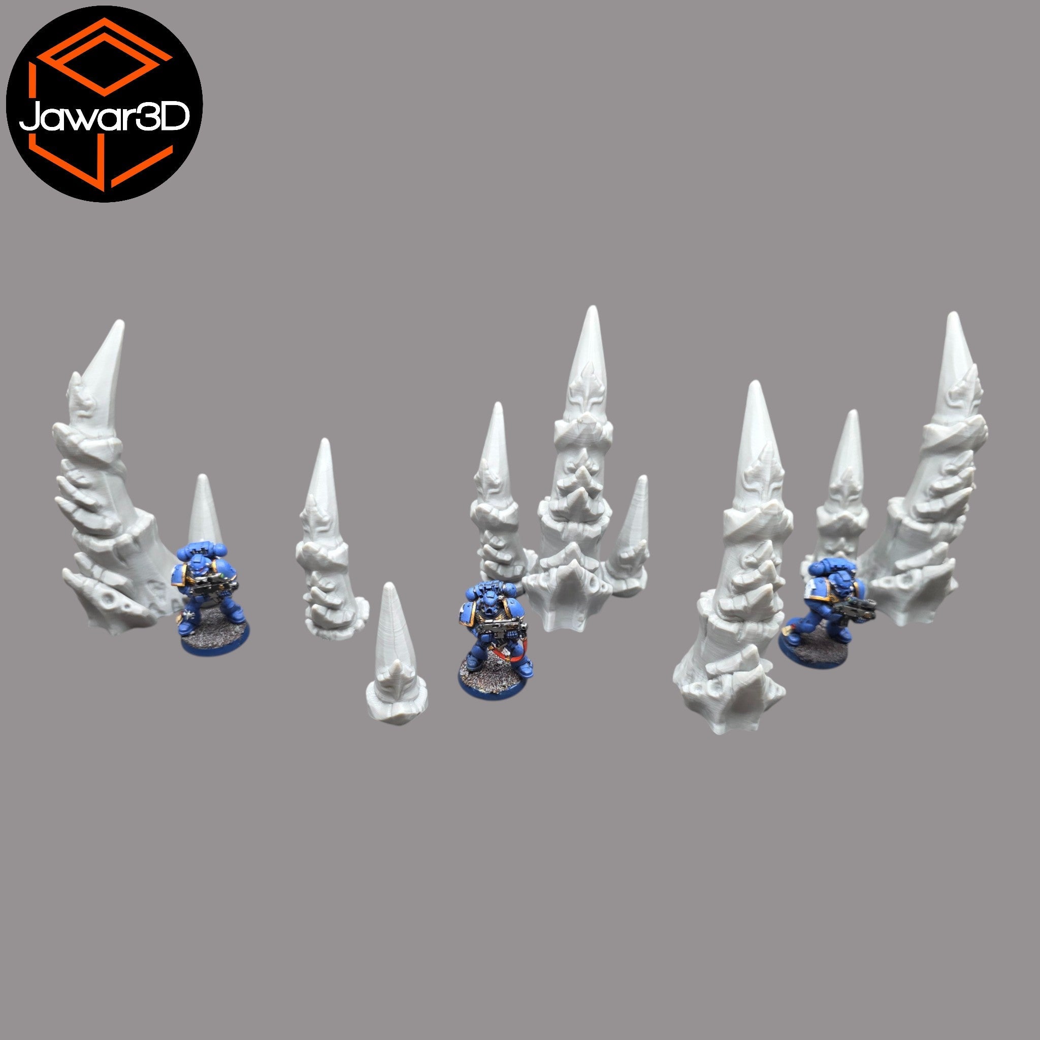 Hive Spike Set - 28mm Wargaming Scatter Terrain Scenery Tabletop Jawar3d
