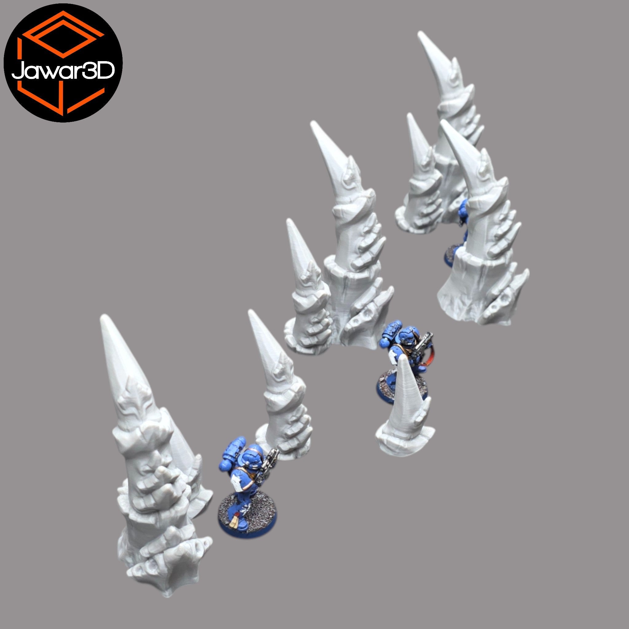 Hive Spike Set - 28mm Wargaming Scatter Terrain Scenery Tabletop Jawar3d