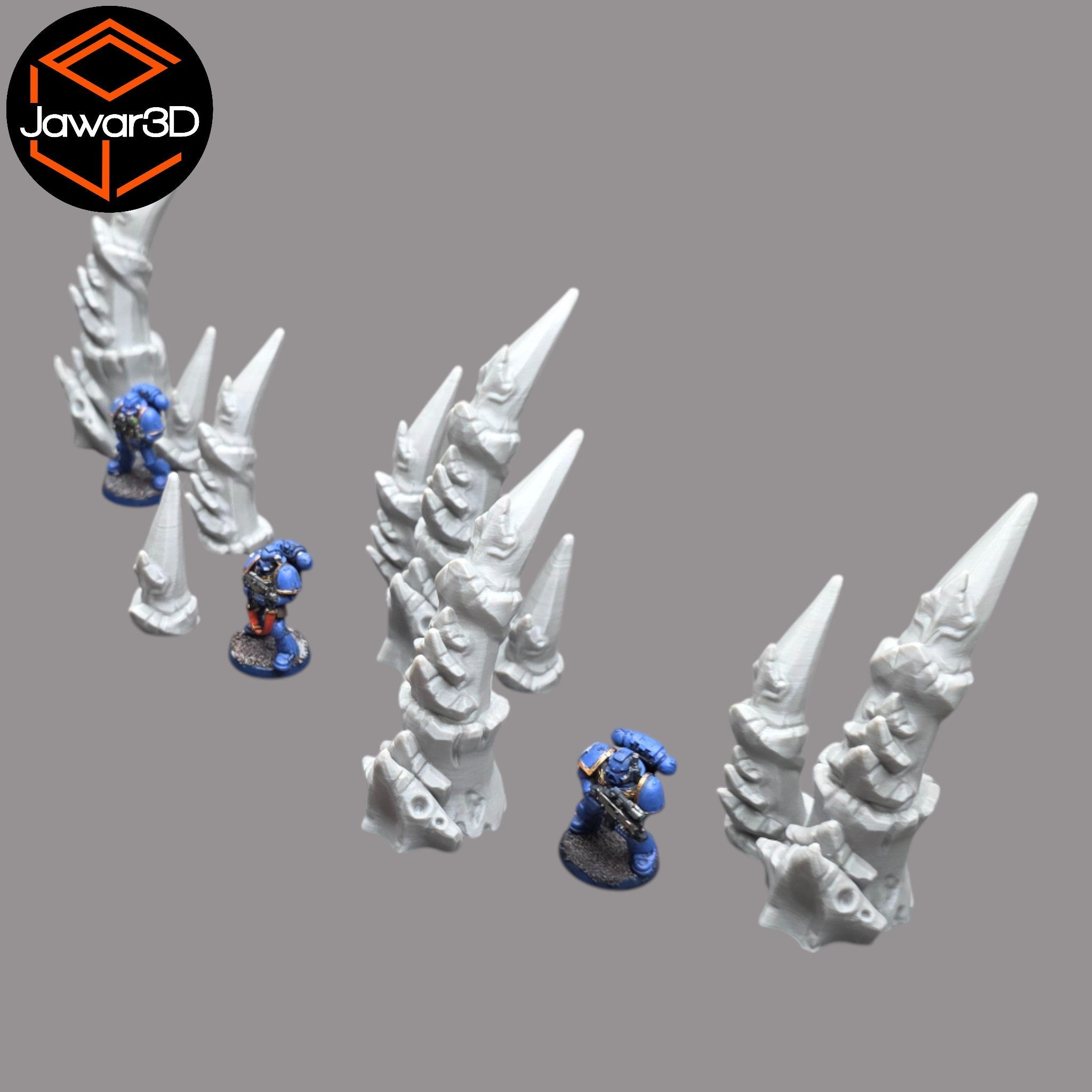 Hive Spike Set - 28mm Wargaming Scatter Terrain Scenery Tabletop Jawar3d