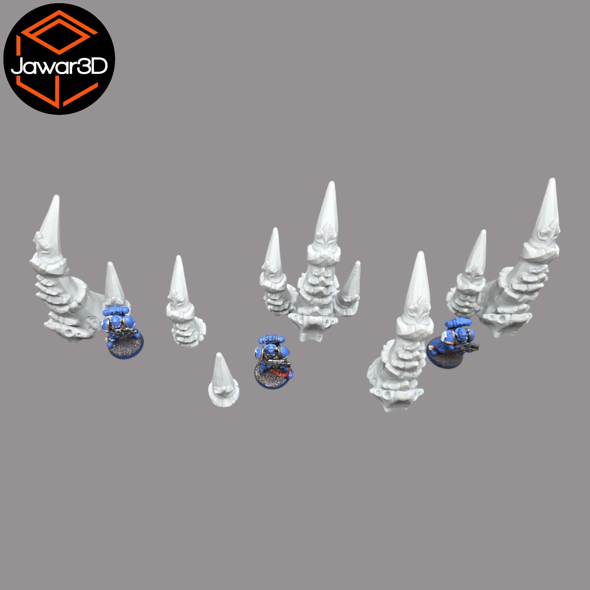 Hive Spike Set - 28mm Wargaming Scatter Terrain Scenery Tabletop Jawar3d