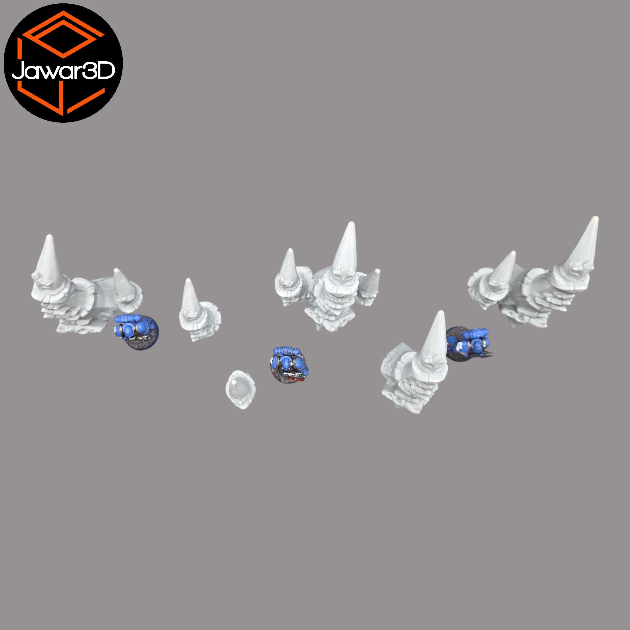 Hive Spike Set - 28mm Wargaming Scatter Terrain Scenery Tabletop Jawar3d