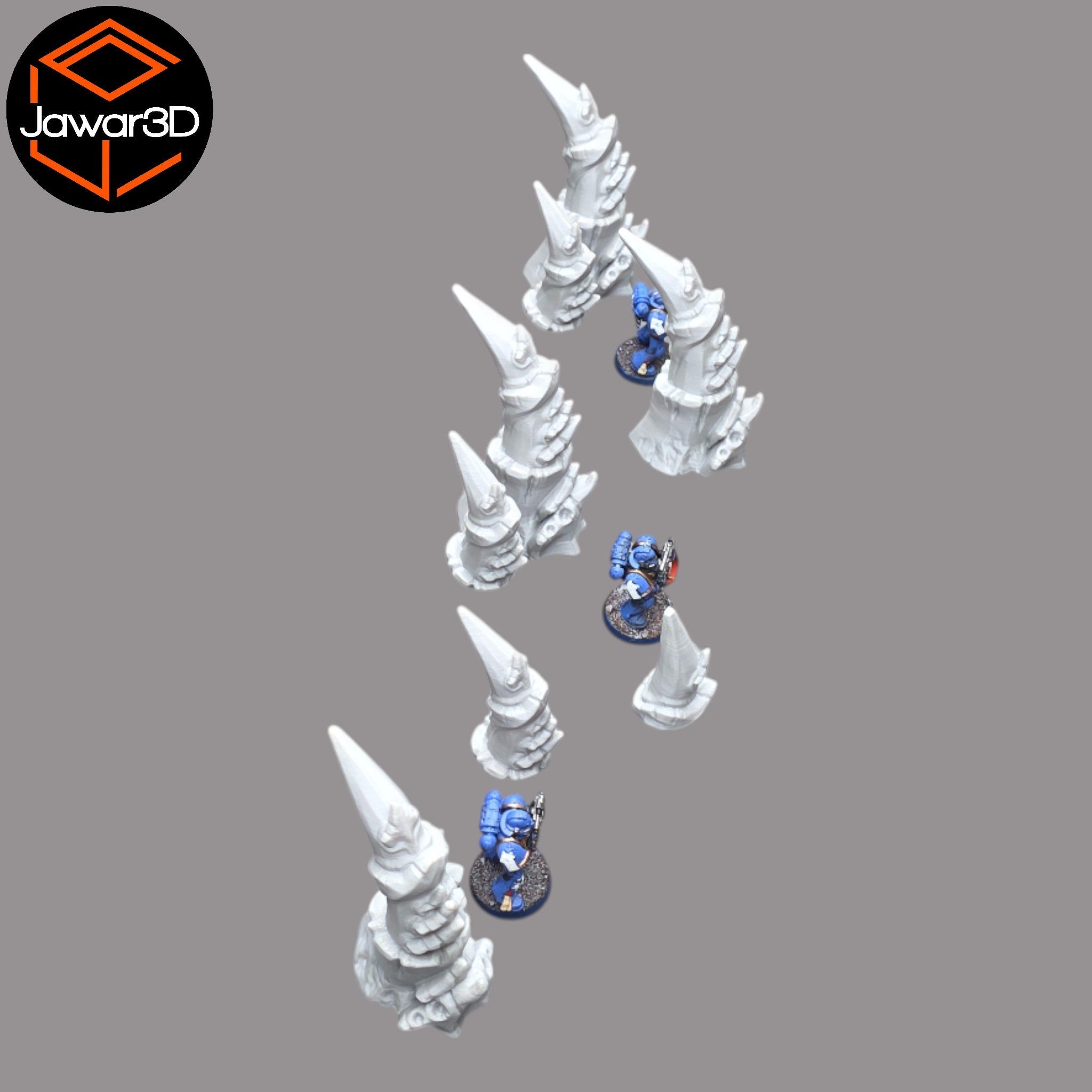 Hive Spike Set - 28mm Wargaming Scatter Terrain Scenery Tabletop Jawar3d