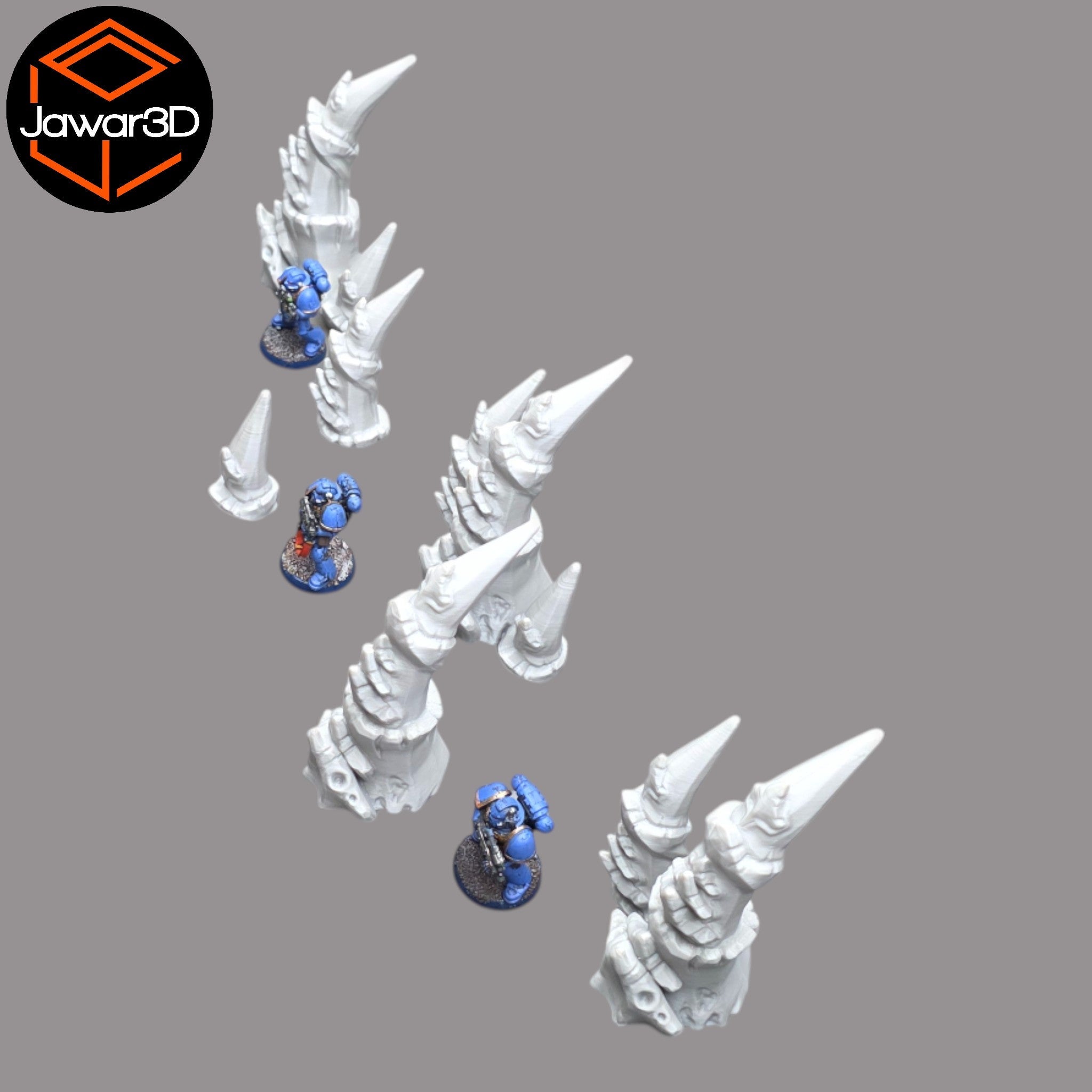 Hive Spike Set - 28mm Wargaming Scatter Terrain Scenery Tabletop Jawar3d