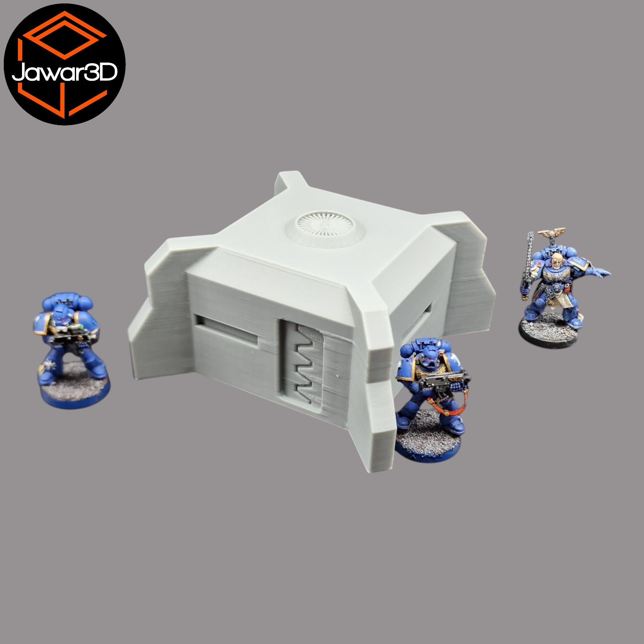 Square Bunker - 28mm Wargaming Scatter Terrain Scenery Tabletop Miniature Jawar3d