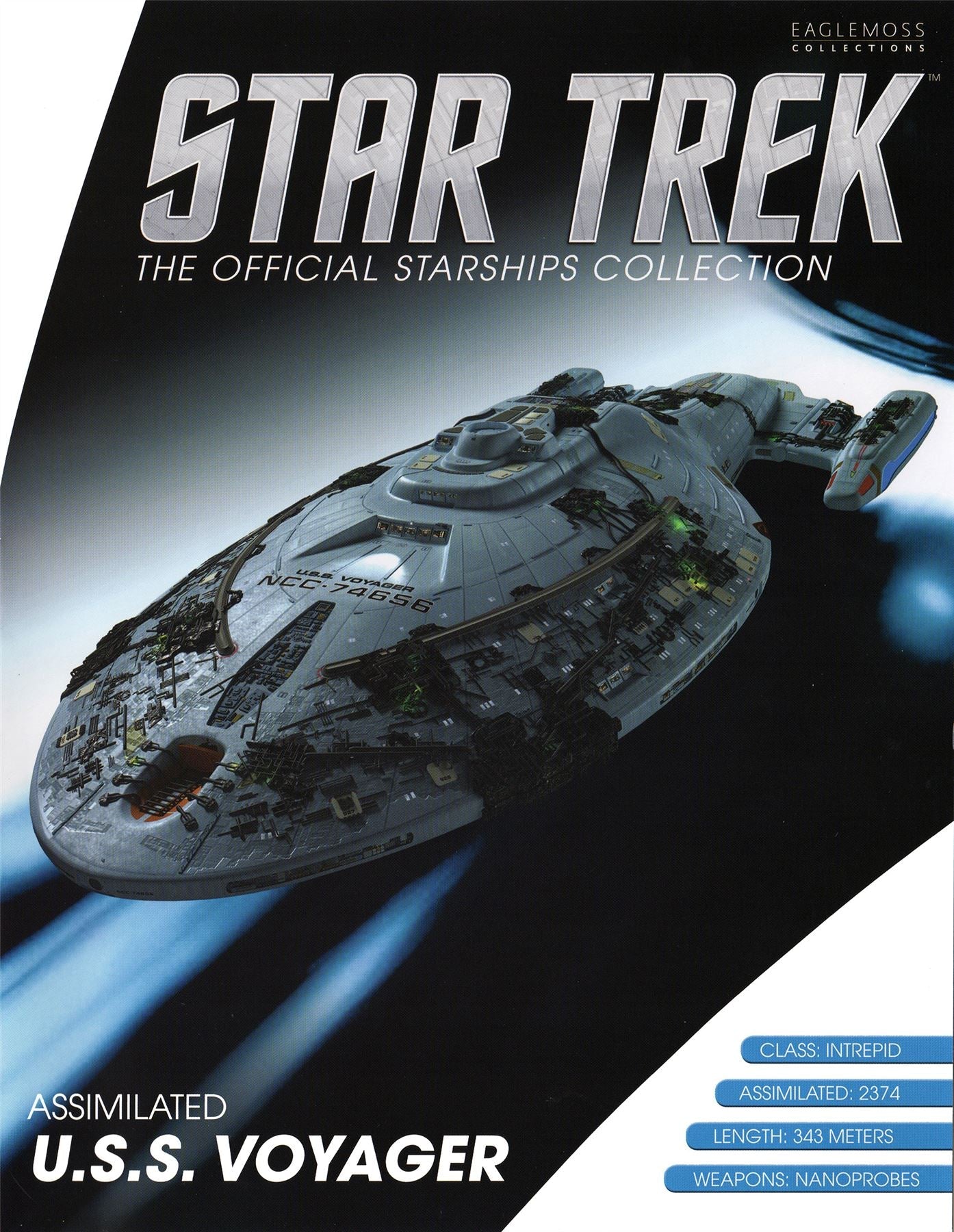 #15 Assimilated U.S.S. Voyager Model Diecast Ship BONUS ISSUE (Eaglemoss / Star Trek) Real Merch