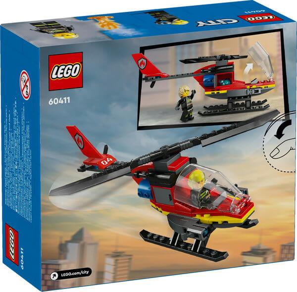 Lego City 60411 Fire Rescue Helicopter Toy Playset for Ages 5 and Up Curious Minds