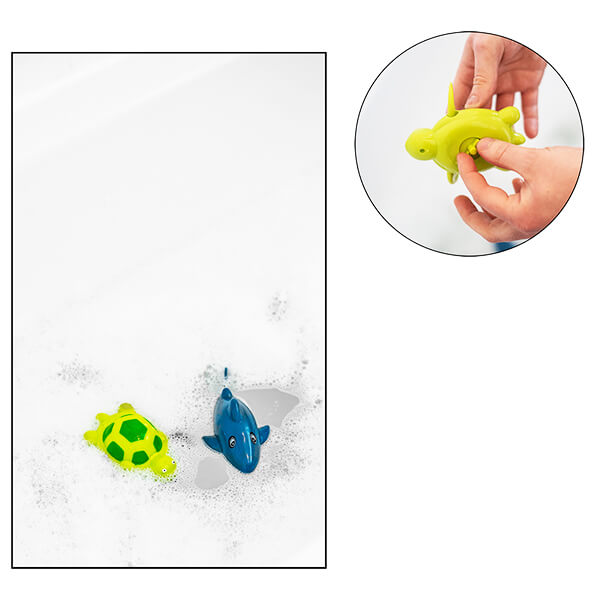 Children's Turtle OR Shark Cute Wind-Up Swimming Bath Toy Curious Minds