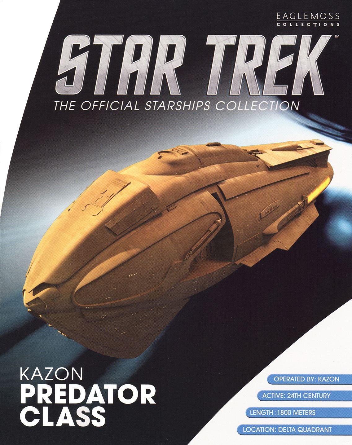 #31 Kazon Predator Class Model Diecast Ship BONUS ISSUE (Eaglemoss / Star Trek) Real Merch