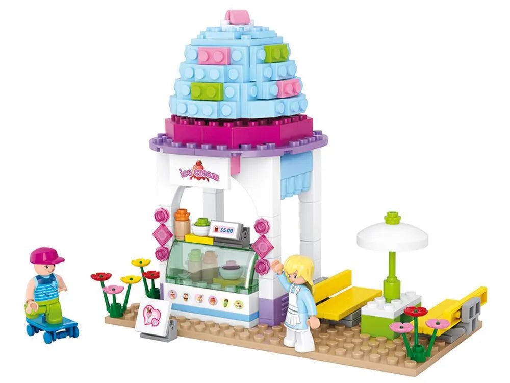 Sluban Girl's Dream Ice-cream Shop Building Brick Set Sluban