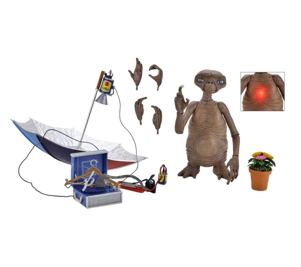 Neca - 7 Inch Scale Deluxe E.T With LED Chest Ultimate Action Figure NECA