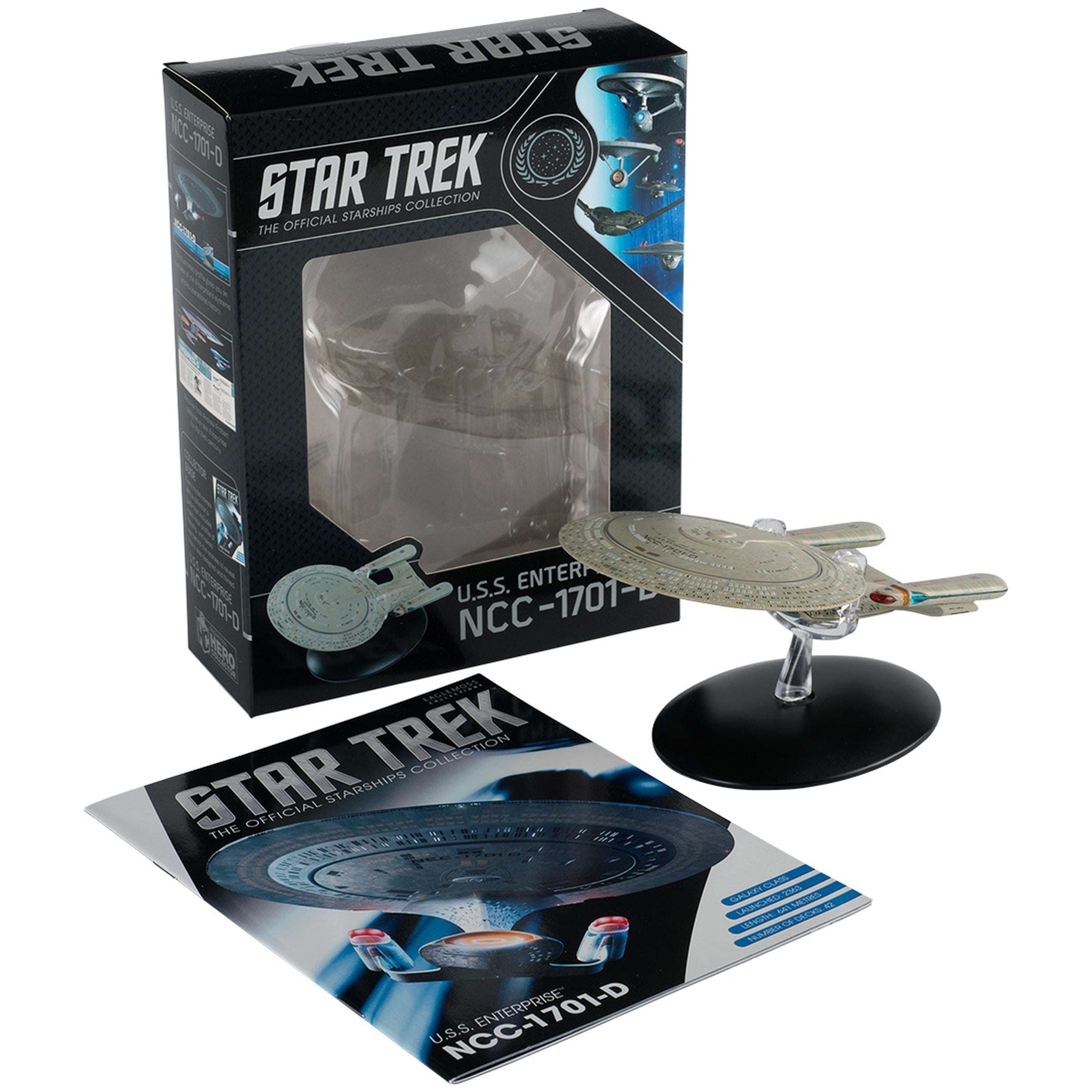 #01 U.S.S. Enterprise NCC-1701-D (Galaxy class) Diecast Model Ship (Eaglemoss / Star Trek) Real Merch