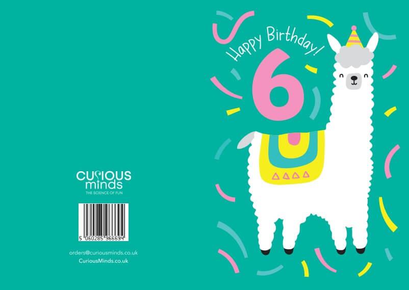 Happy Birthday Card - Age 6 (105 x 148 mm) Curious Minds