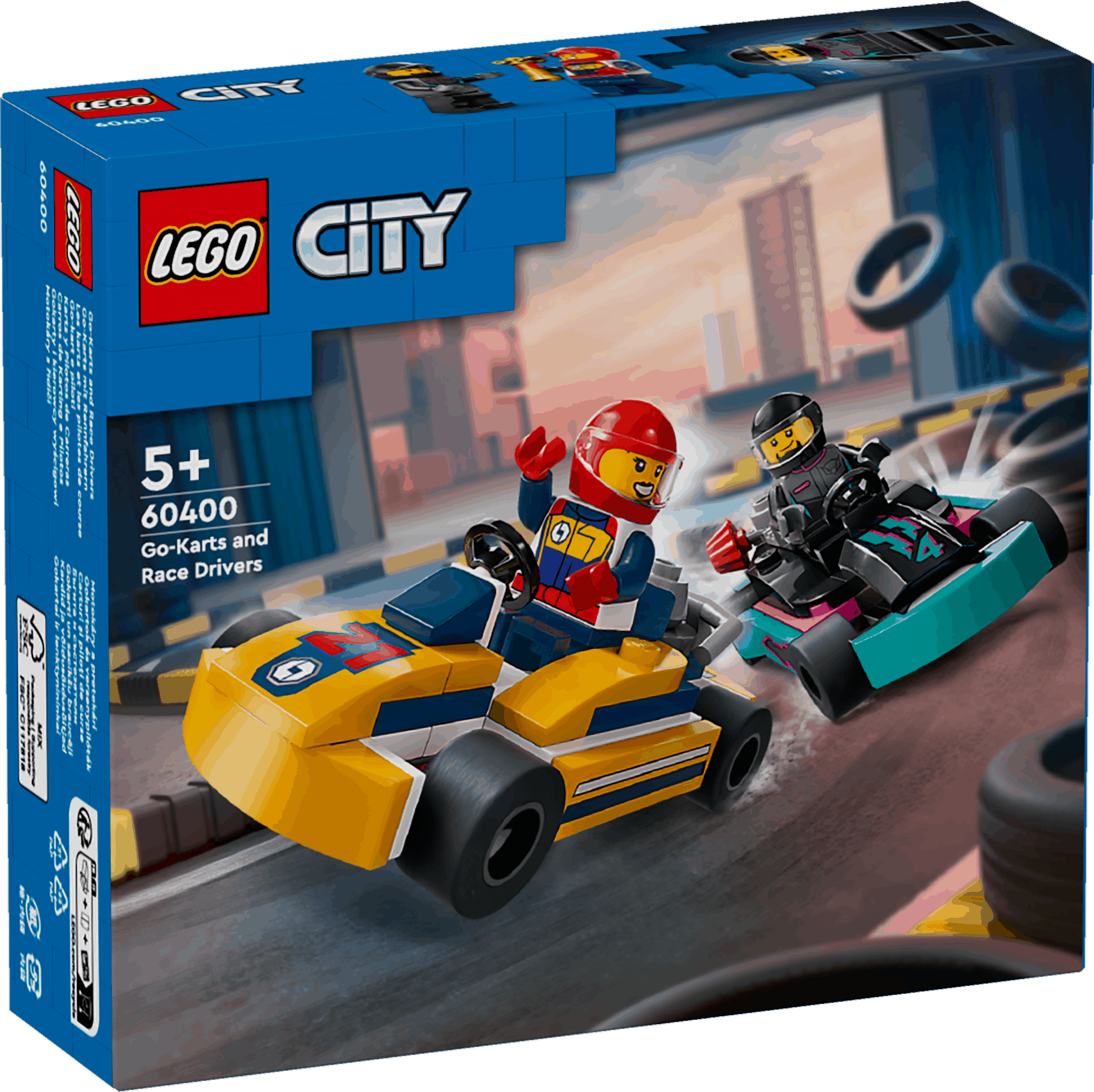 Lego City 60400 Go-Karts and Race Drivers Playset for Ages 5 and Up Curious Minds