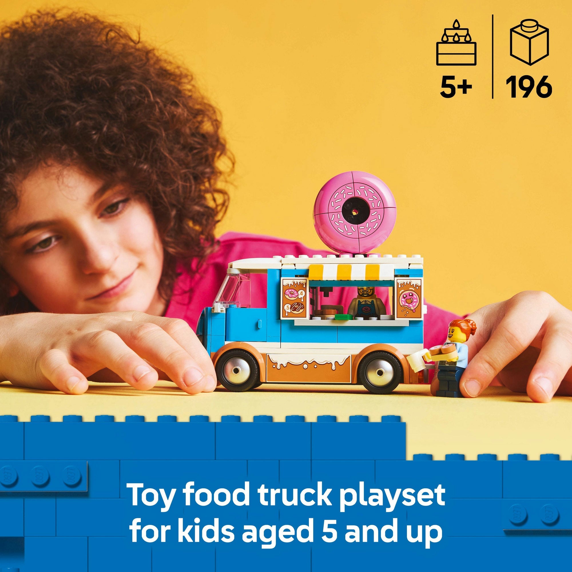 Lego City 60452 Doughnut Truck Buildable Toy Playset for Ages 5 and Up Curious Minds