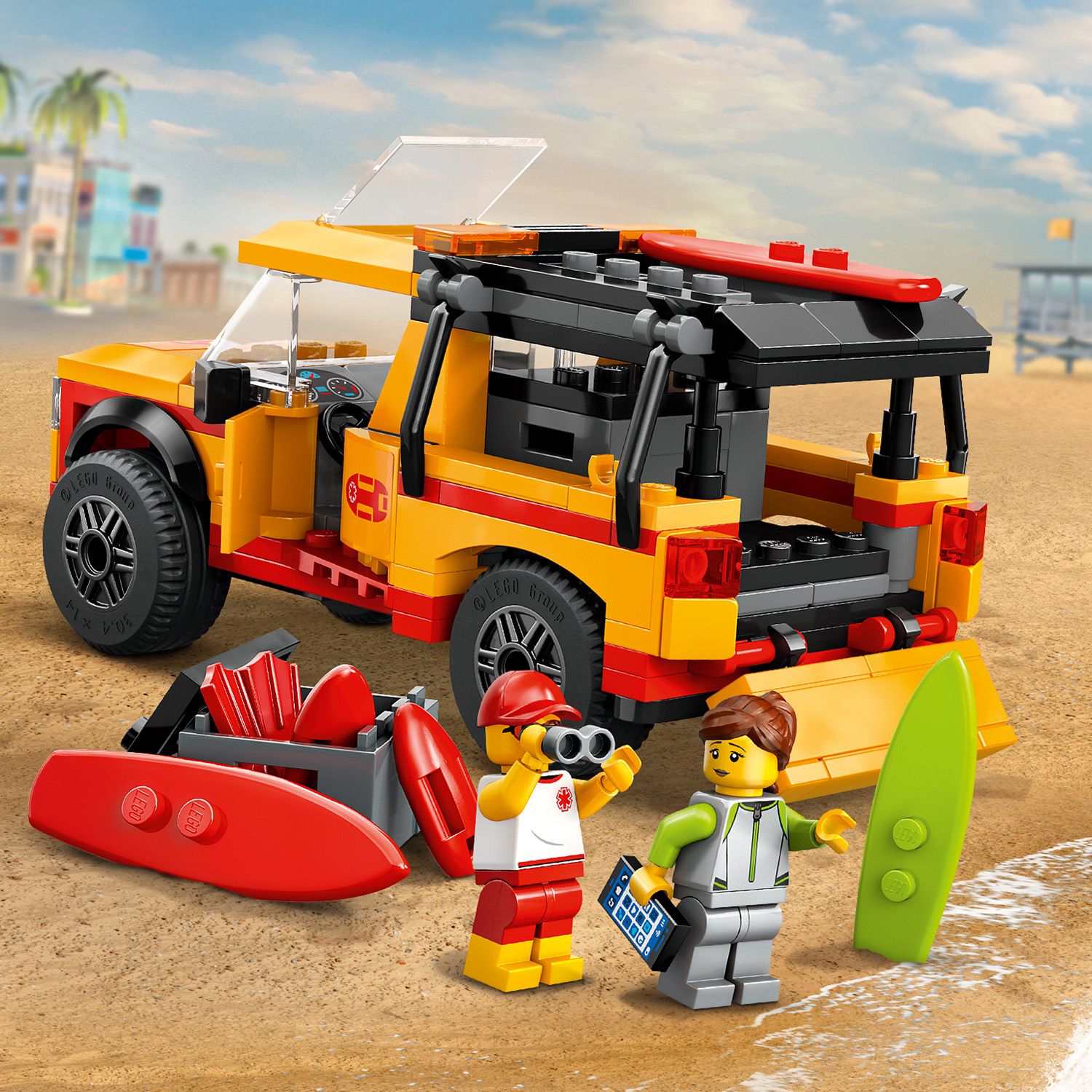 Lego City 60453 Lifeguard Beach Rescue Truck Playset for Ages 6 and Up Curious Minds