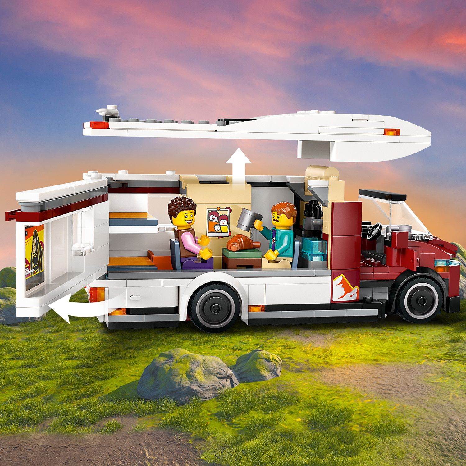 Lego City 60454 Holiday Adventure Camper Van Playset for Ages 6 and Up Curious Minds