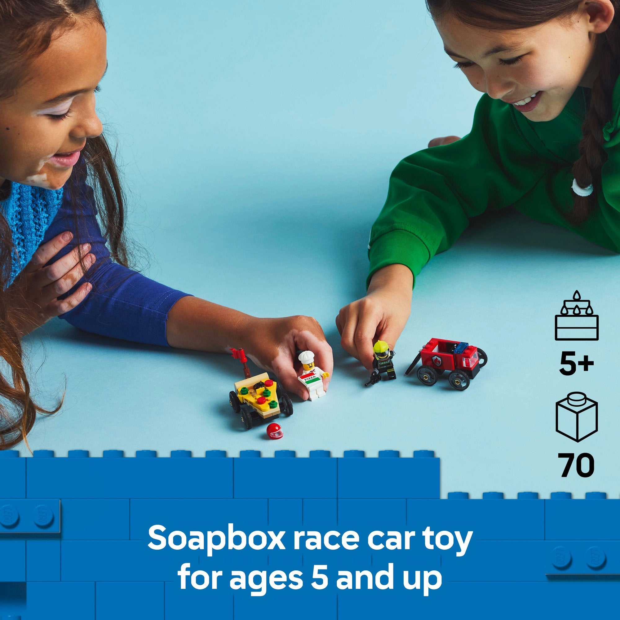 Lego City 60458 Pizza Vs. Fire Truck Race Car Pack for Ages 5 and Up - The Imagination Shop