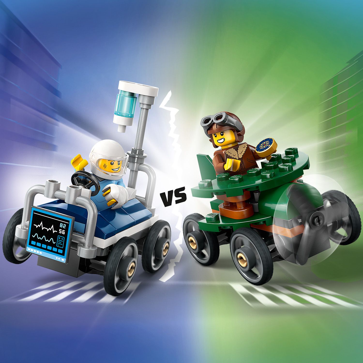 Lego City 60459 Airplane Vs. Hospital Bed Race Car Pack for Ages 5+ Curious Minds