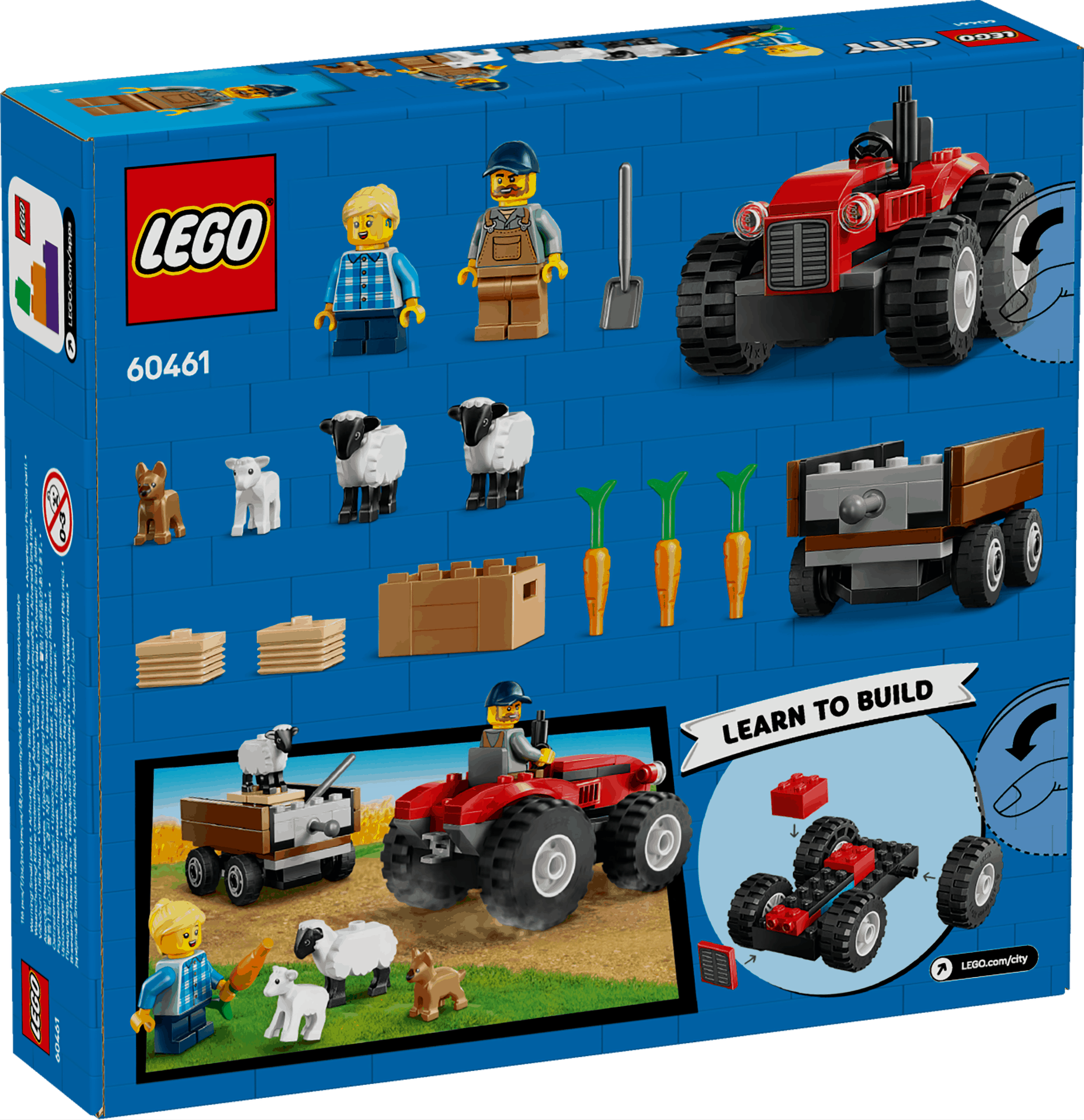 Lego City 60461 Red Farm Tractor with Trailer & Sheep for Ages 4 & Up Curious Minds