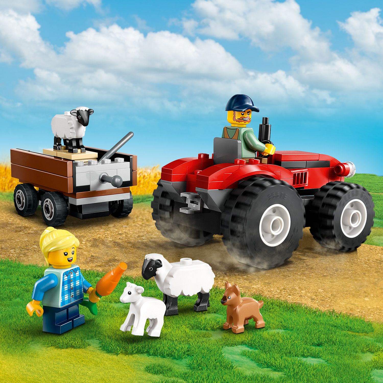 Lego City 60461 Red Farm Tractor with Trailer & Sheep for Ages 4 & Up Curious Minds