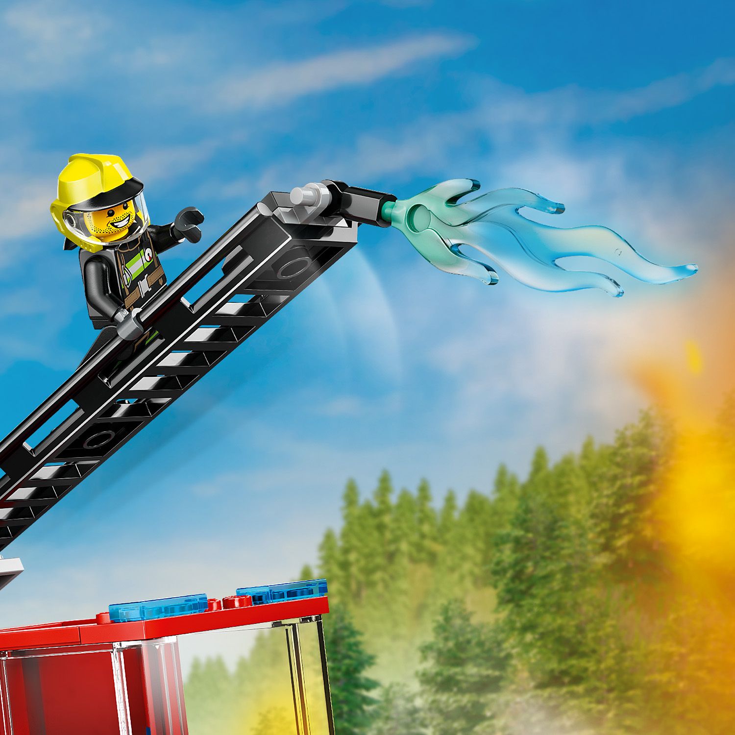 Lego City 60463 Fire Ladder Truck Buildable Playset for Ages 4 and Up Curious Minds