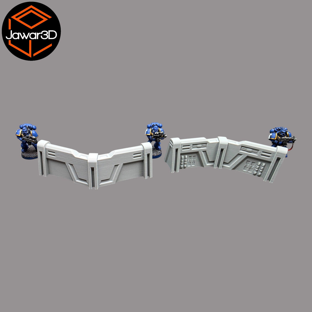 Sci-Fi Wall - 28mm Wargaming Scatter Terrain Scenery Tabletop Miniature Jawar3d