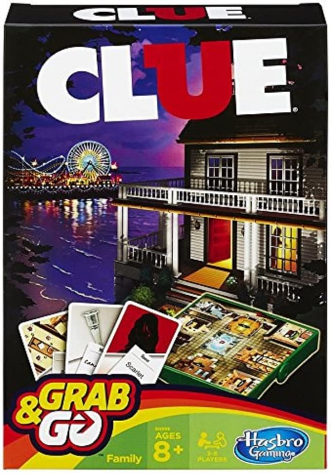 Hasbro Clue Grab & Go Board Game Rooleo