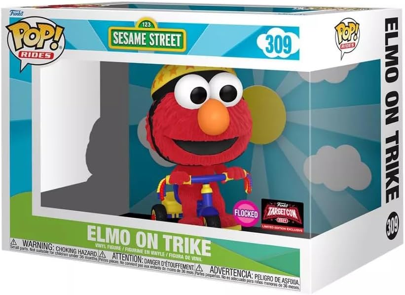 Funko POP Rides: Sesame Street Elmo on Trike Flocked Rooleo