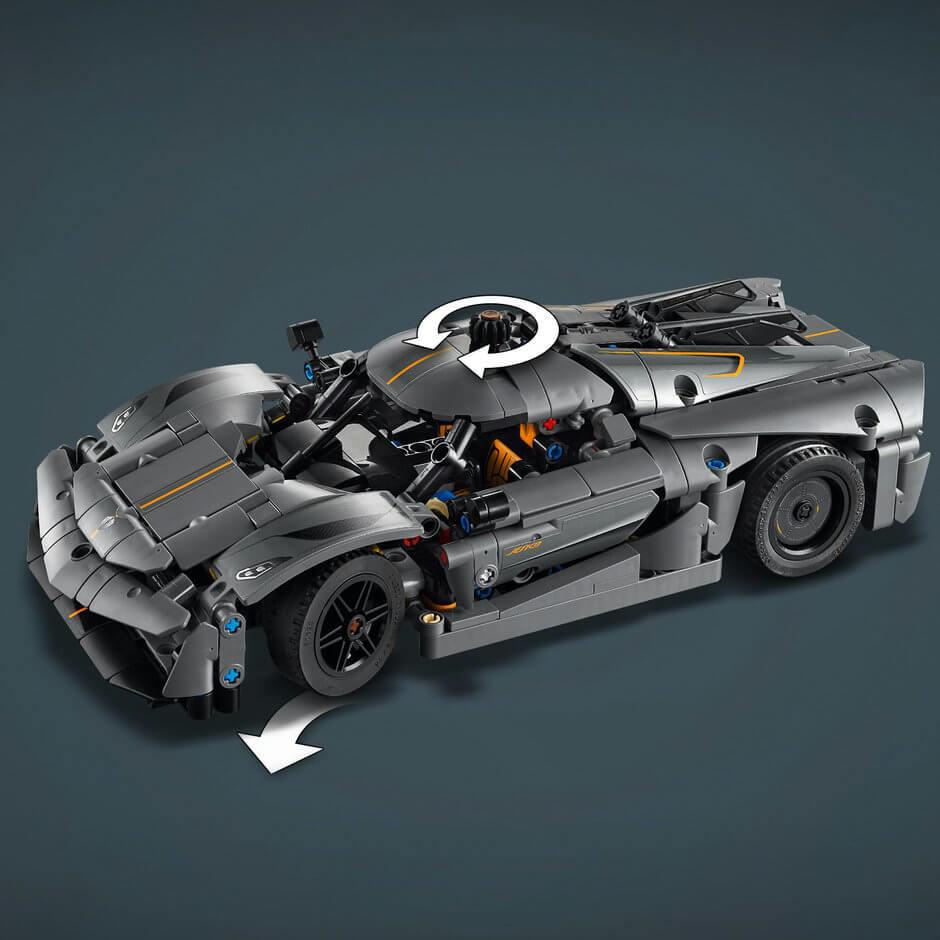 LEGO Technic 42173 Koenigsegg Jesko Absolut Grey Hypercar for Ages 10+ Curious Minds