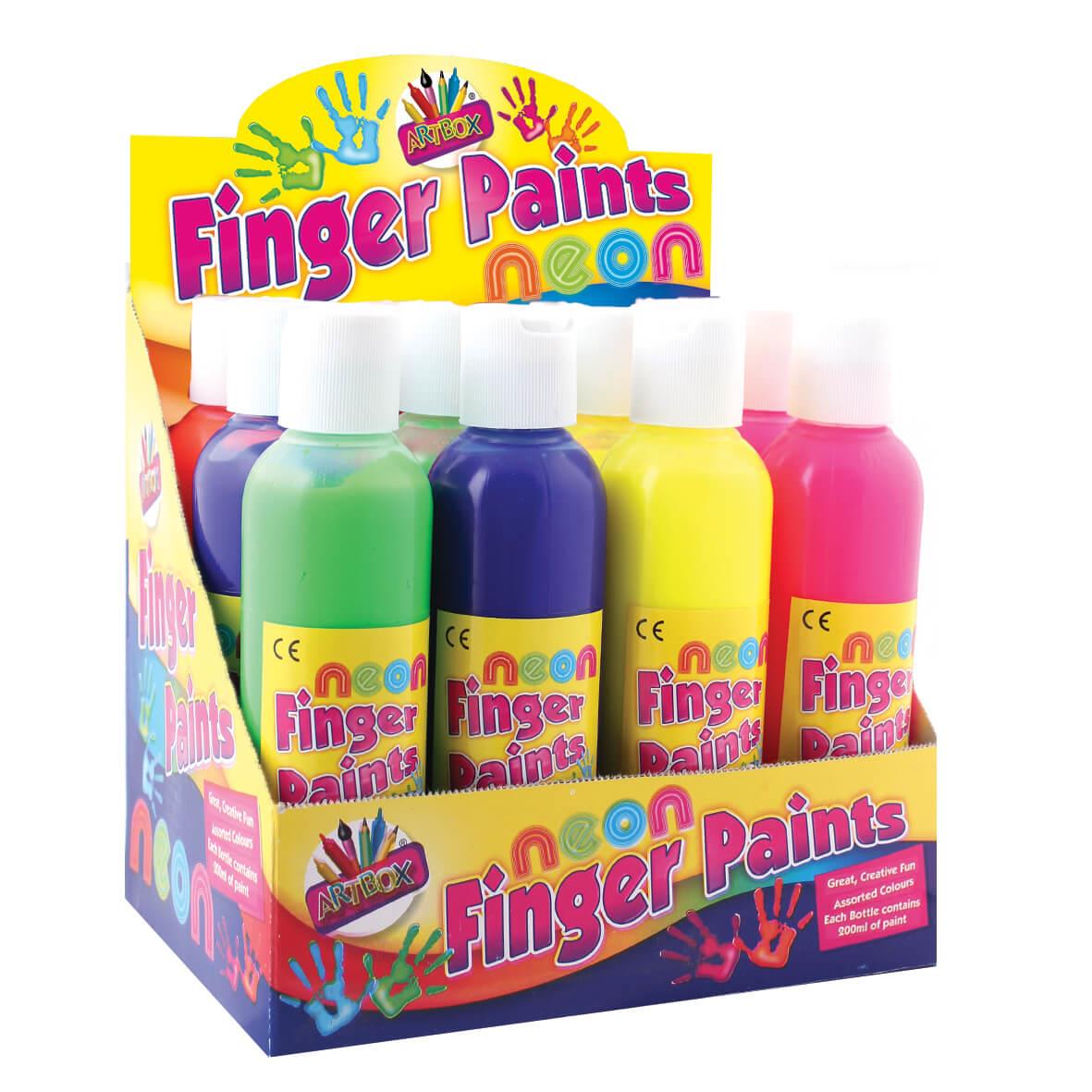 Children's 200ml Neon Craft Paint Bottle in Assorted Colours (single) Curious Minds