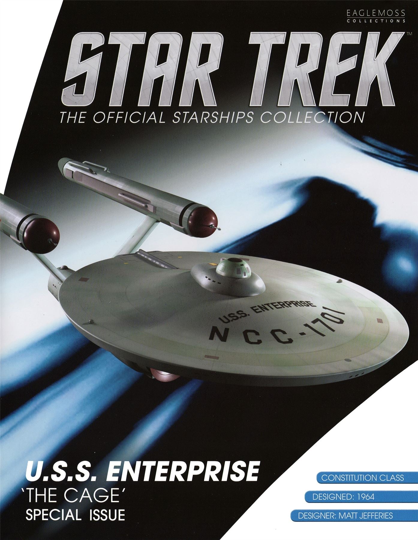 #25 U.S.S. Enterprise NCC-1701 'The Cage' (Pike's Enterprise) Model Diecast Ship BONUS ISSUE (Eaglemoss / Star Trek) Real Merch