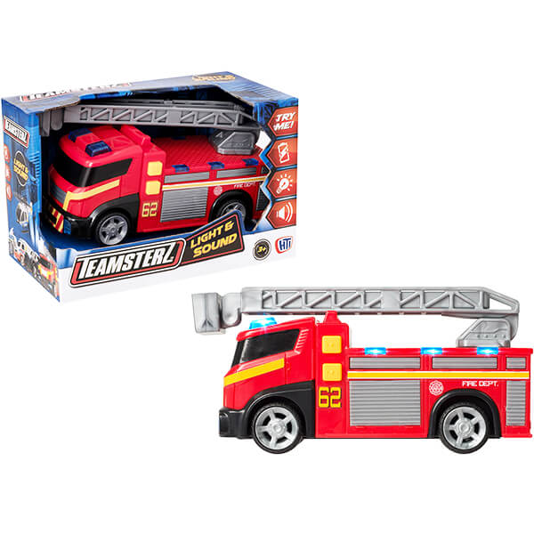 Children's Plastic Fire Engine Toy with Lights and Sounds Curious Minds
