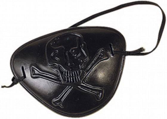 Children's Black Plastic Pirate Eye Patch Dress Up Accessory Curious Minds
