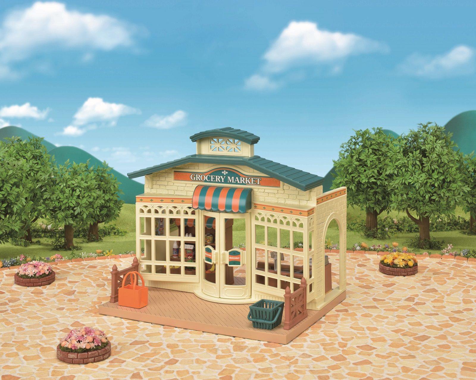 Sylvanian Families Grocery Market Toy Shop Playset for Ages 3 and Up Curious Minds