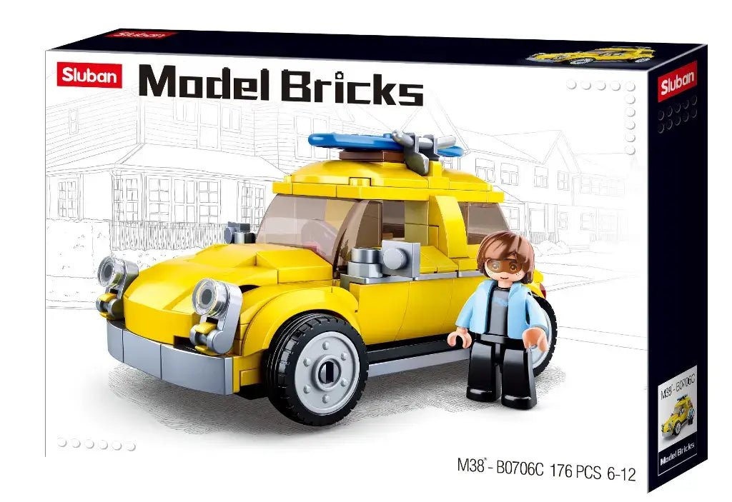 Sluban - Model Bricks Beetle Car Building Brick Set Sluban