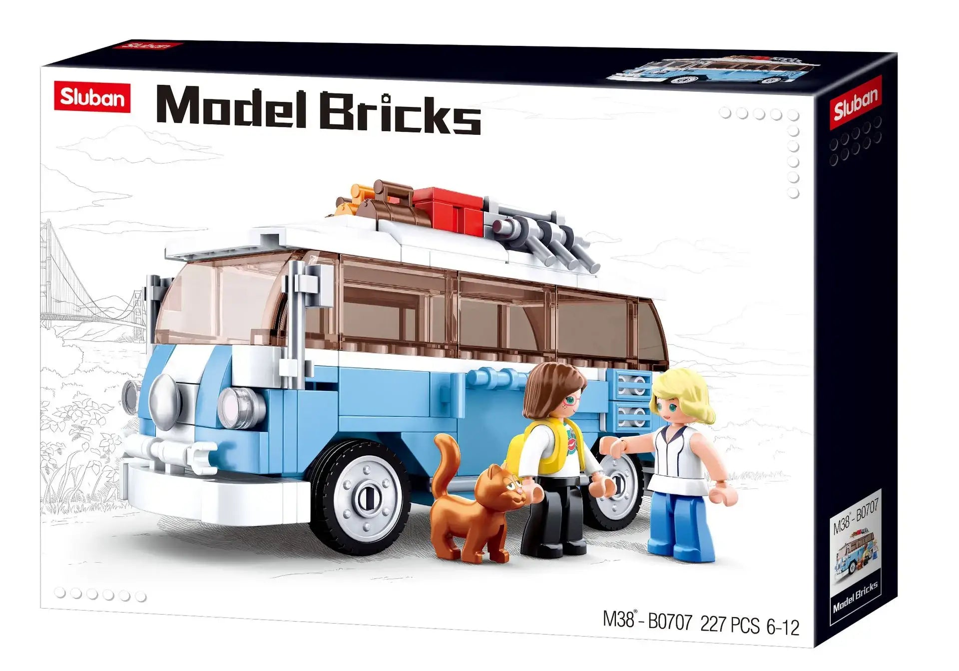 Sluban - Model Bricks T1 Camper Building Brick Set Sluban