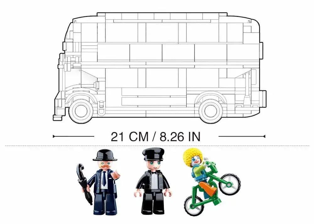 Sluban - Model Bricks London Bus Building Brick Set Sluban