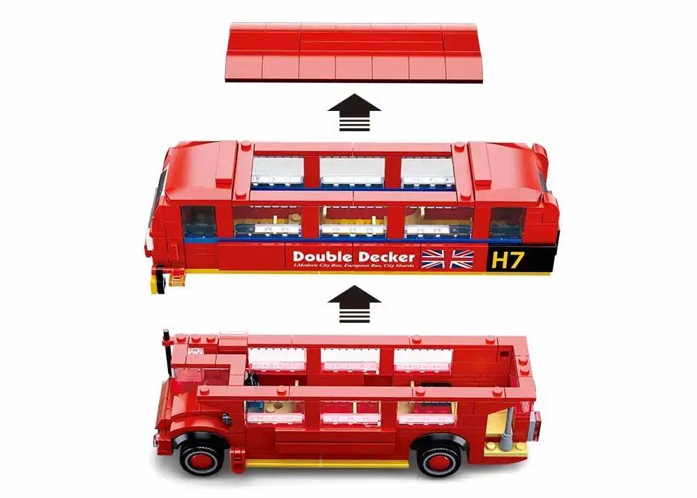 Sluban - Model Bricks London Bus Building Brick Set Sluban