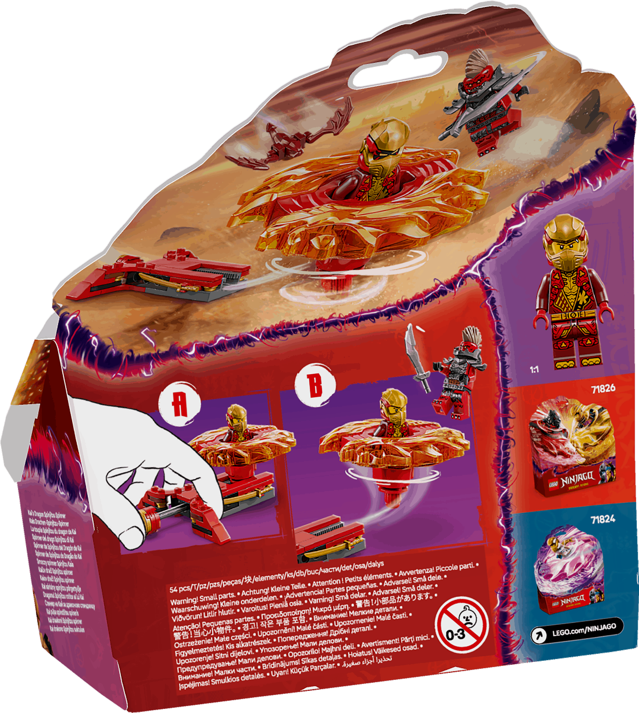 Lego Ninjago 71823 Kai's Dragon Spinjitzu Spinner Playset for Ages 6+ Curious Minds