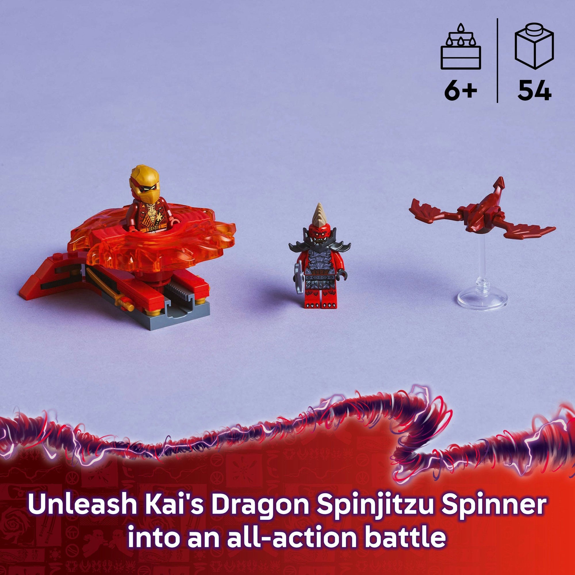 Lego Ninjago 71823 Kai's Dragon Spinjitzu Spinner Playset for Ages 6+ Curious Minds