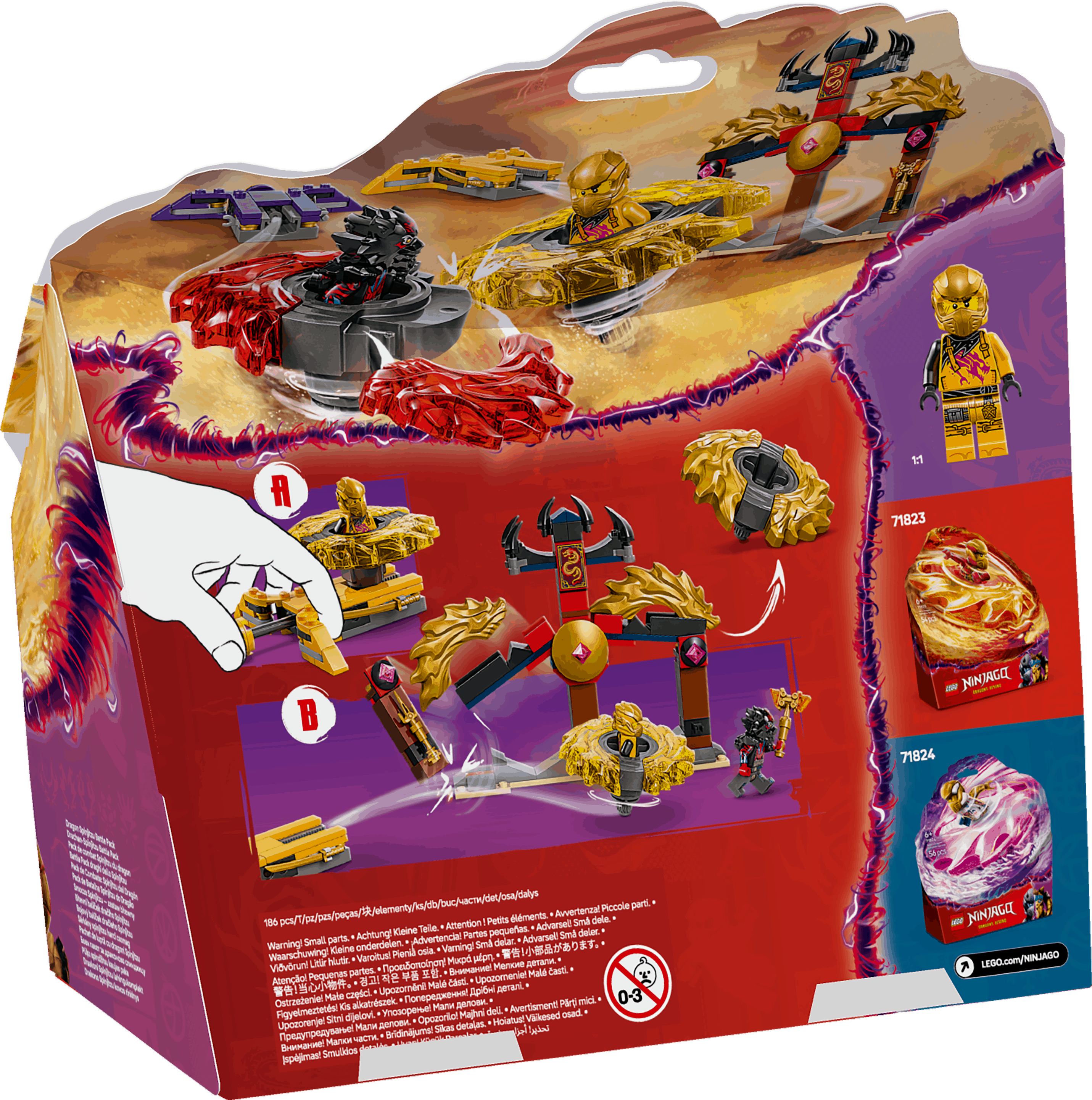 Lego Ninjago 71826 Dragon Spinjitzu Battle Pack Playset for Age 6 & Up Curious Minds