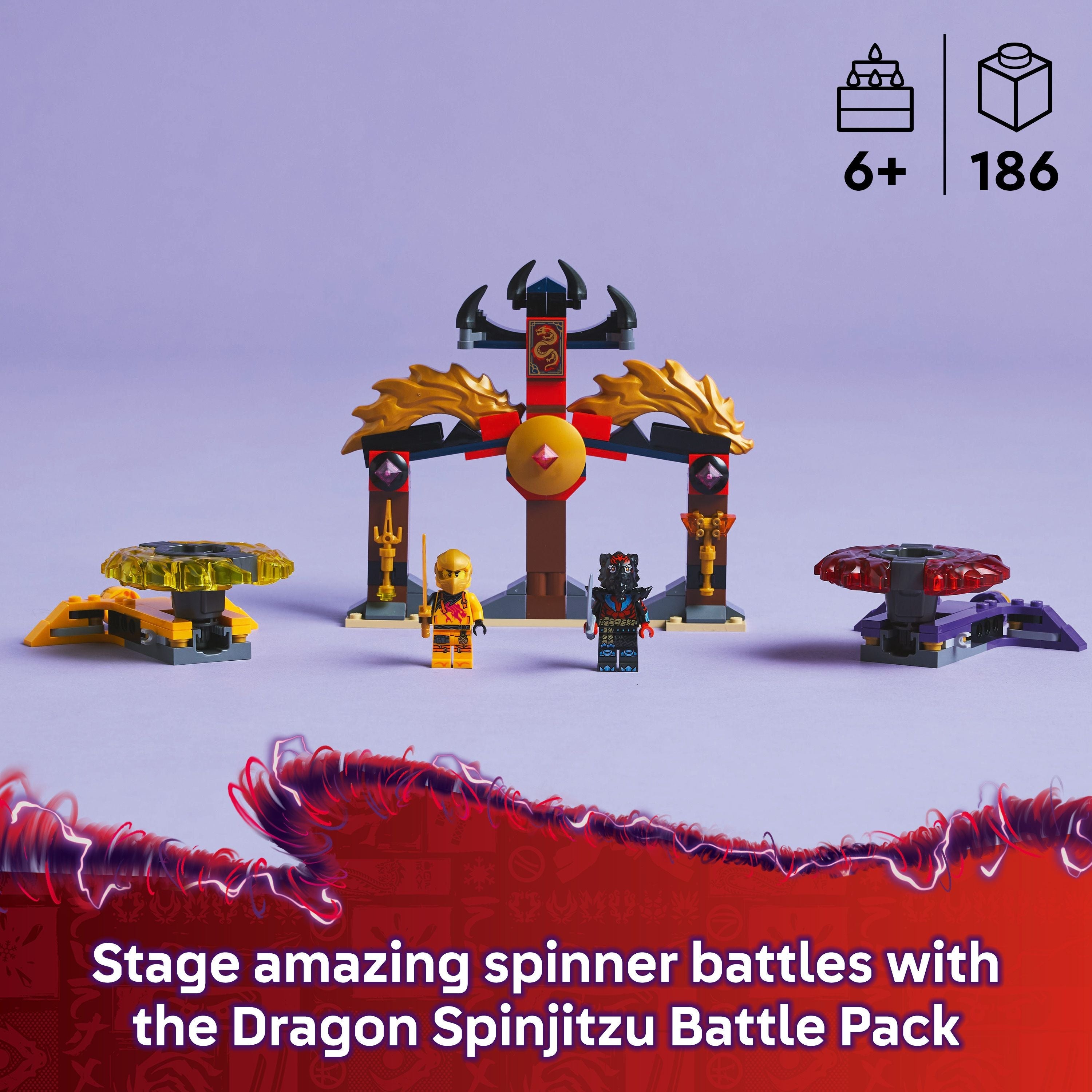 Lego Ninjago 71826 Dragon Spinjitzu Battle Pack Playset for Age 6 & Up Curious Minds