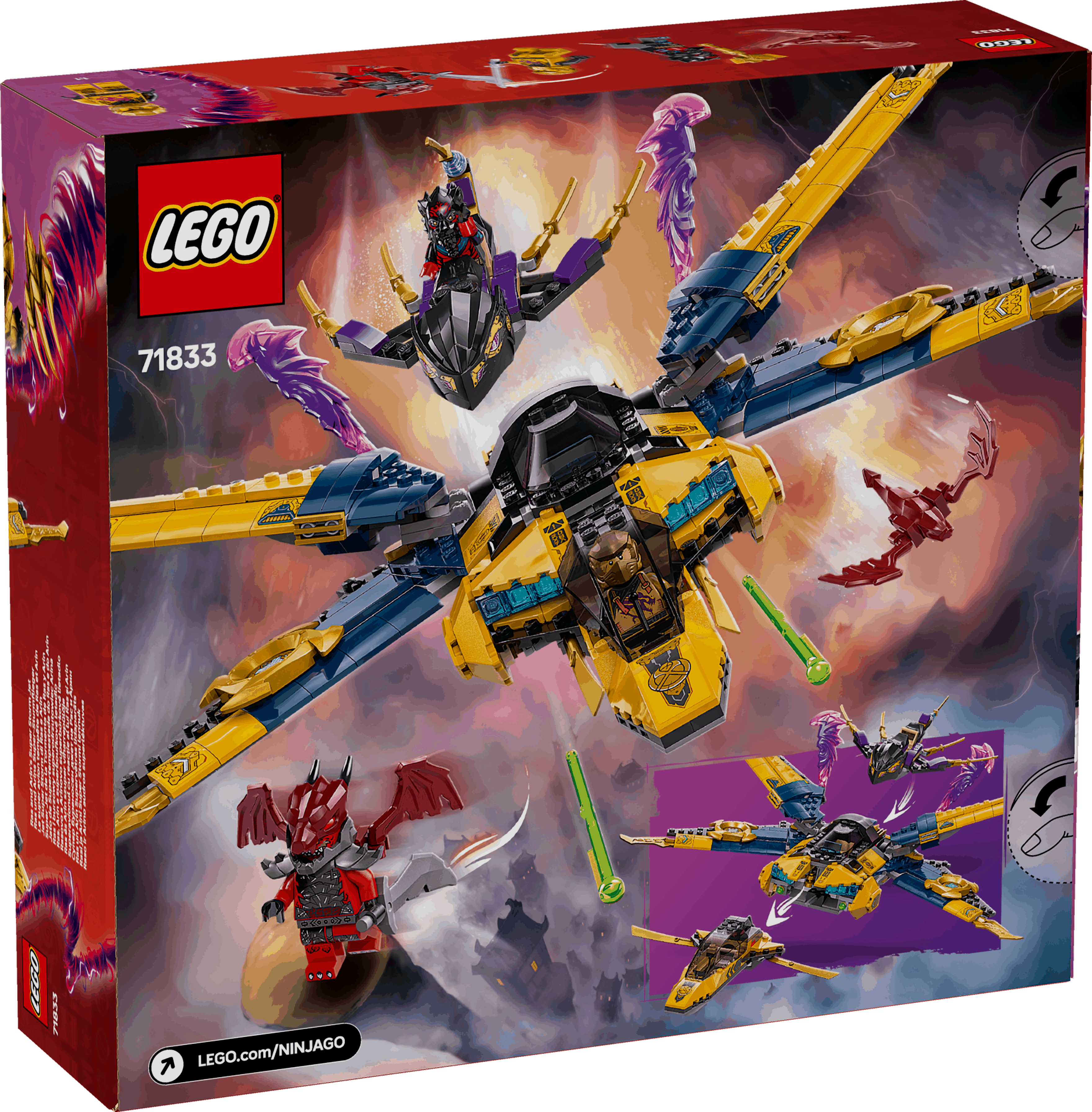 Lego Ninjago 71833 Ras and Arin's Super Storm Jet Playset for Ages 8+ Curious Minds