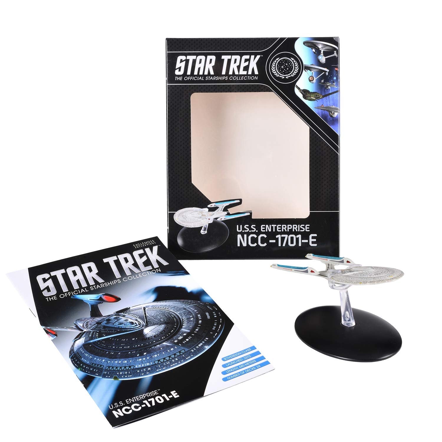 #08 U.S.S. Enterprise NCC-1701-E (Sovereign-class) Diecast Model Ship (Eaglemoss / Star Trek) Real Merch