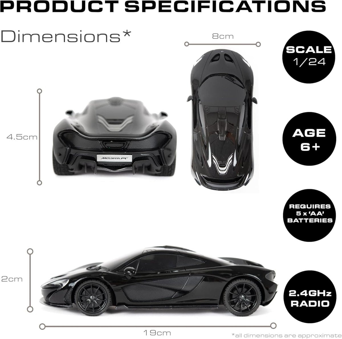 Remote Control McLaren P1 | 1:24sc Model 27.145MHz Rooleo