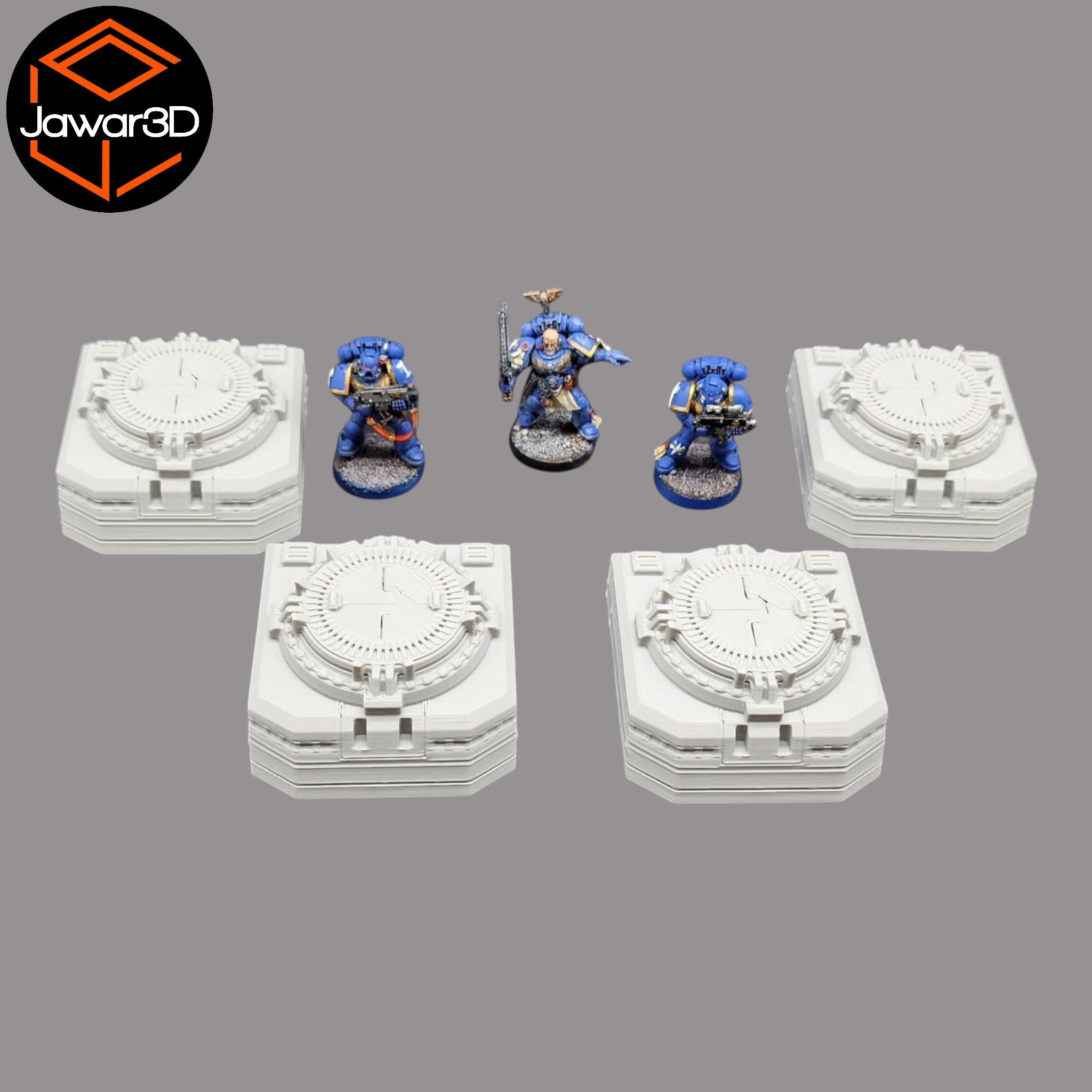 Missile Silo x4 - 28mm Wargaming Scatter Terrain Scenery Tabletop Miniature Jawar3d