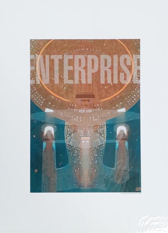 ✨ RARE PRINT: Enterprise-D Print by William Budge (Eaglemoss/Hero Collector) SPECIAL ISSUE #1 Real Merch